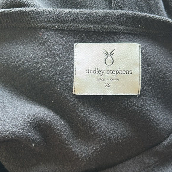 Dudley Stephens Duncan Dress Terry Black Recycled Fleece MIDI Puff Sleeve Sz XS - Picture 10 of 14